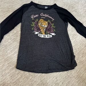 Vans Kids Black Graphic Long Sleeve Shirt